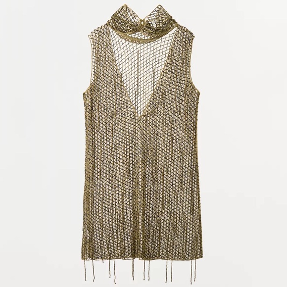 Zara Embroidered Beaded Mini Dress - Picture 10 of 11